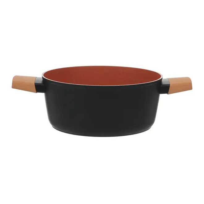 CAÇAROLA INDUÇÃO 24 CM NORMA - TERRACOTA/PRETO - Foto 4