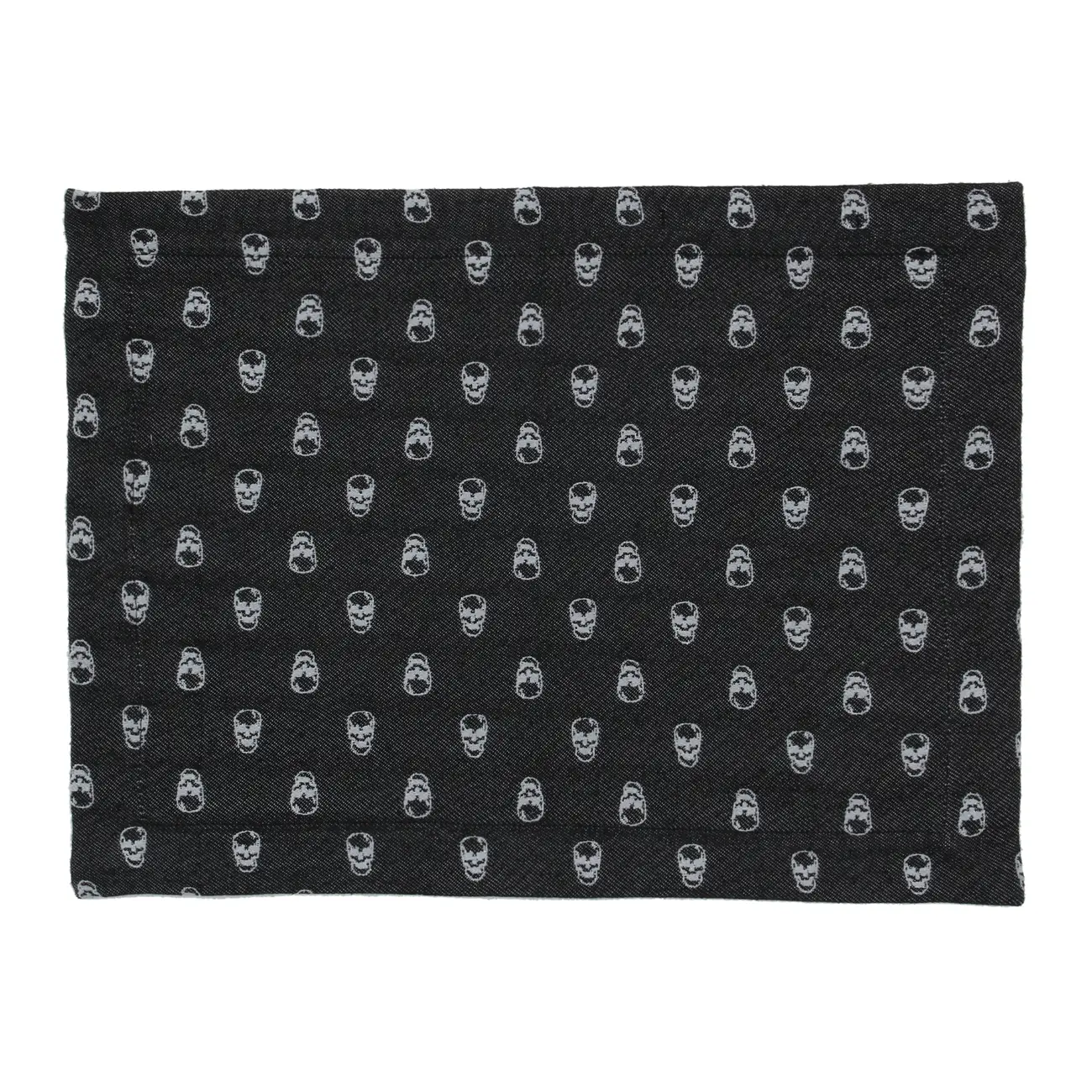 LUGAR AMERICANO 45 CM X 35 CM CAVEIRA - PRETO/BRANCO - Foto 1