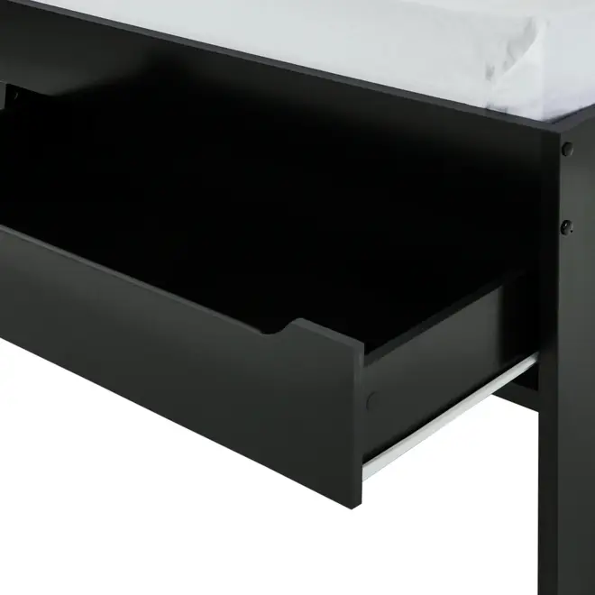 CAMA DE SOLTEIRO ALTA COM 2 GAVETAS 88 CM JOKER - PRETO - Foto 11