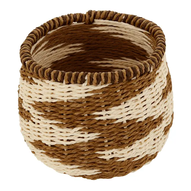 CESTO 13 CM X 15 CM X 15 CM HELBRON - FIBRA CLARA/CANELA DO CEILÃO - Foto 4