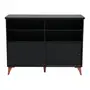PRETO/NOZES - BALCÃO 2 PORTAS DE CORRER 1,20 M X 60 CM LIN