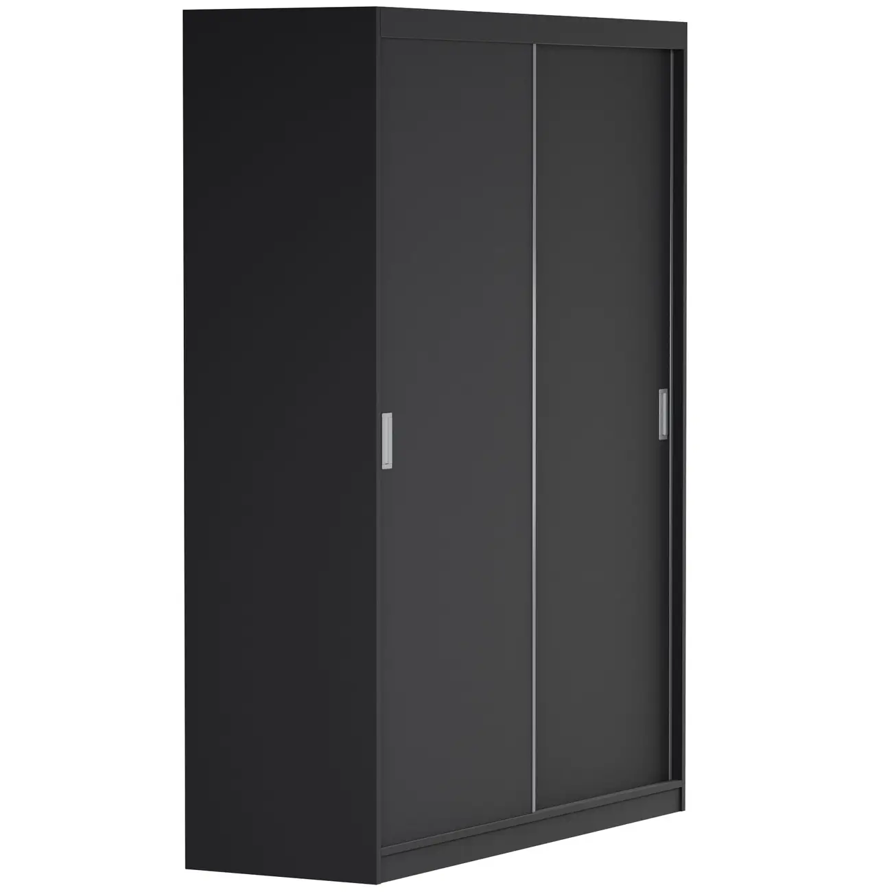 GUARDA-ROUPA DE CASAL 2 PORTAS DE CORRER 180 NOVILE - PRETO/BRANCO - Foto 8