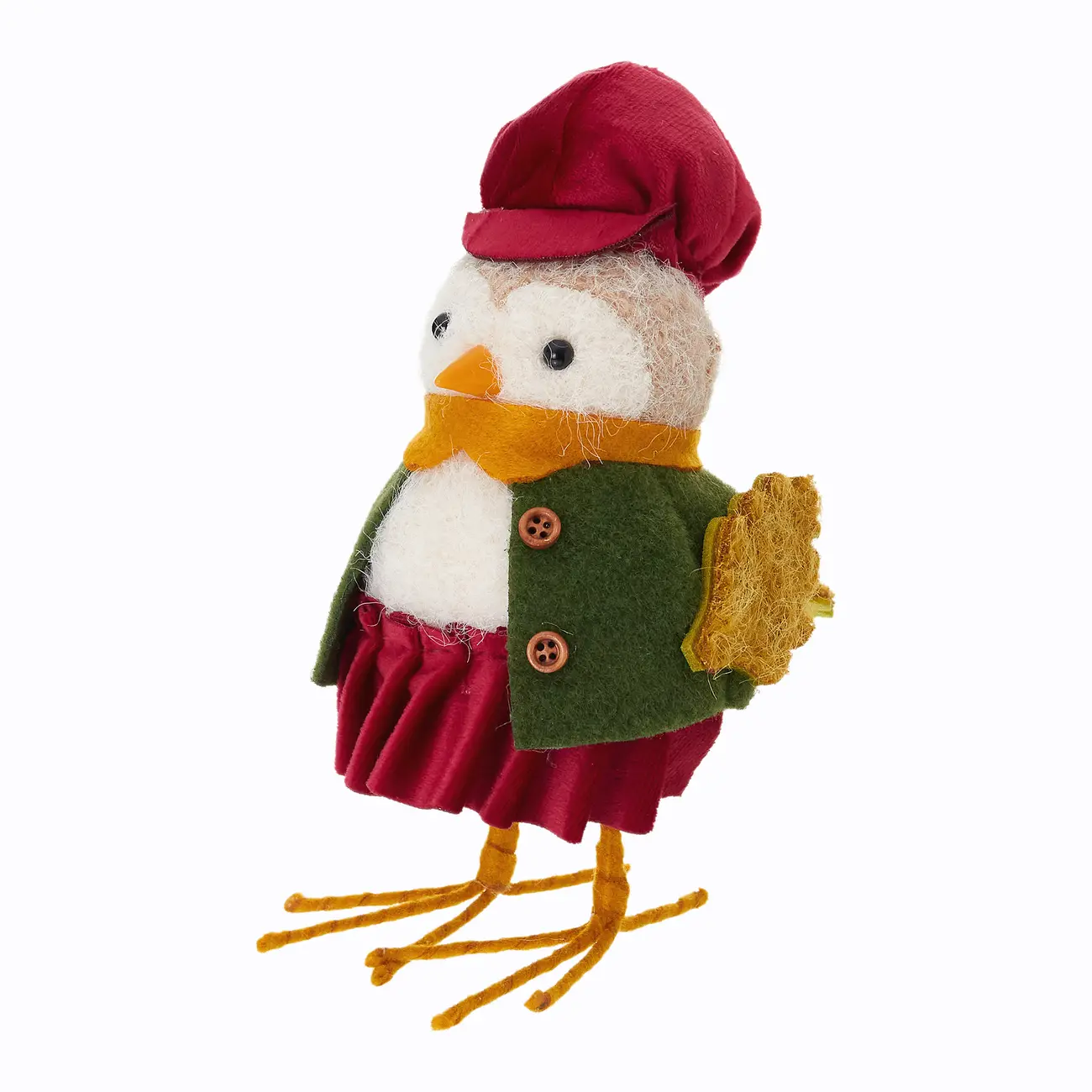 ADORNO PÁSSARO COM CACHECOL 20 CM SANTA ROCKS - MUSGO/MULTICOR - Foto 2