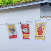 PANO DE PRATO MEMÓRIA INTERIOR LAMBARY - VERMELHO/AMARELO - Foto 4