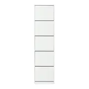 SAPATEIRA PAREDE 5 PORTAS BASCULANTES FAMILY THIN - BRANCO/BRANCO - Foto 1