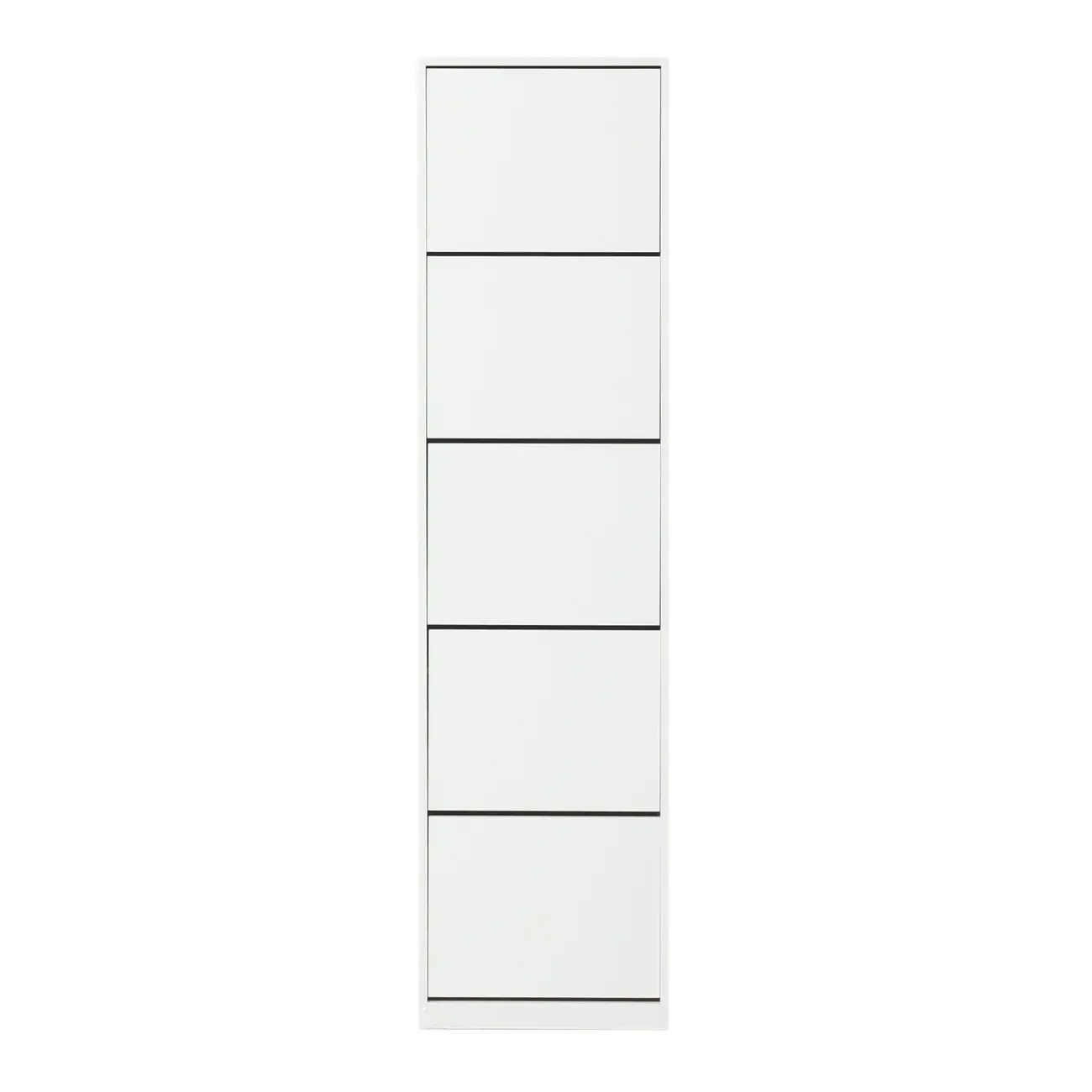 SAPATEIRA PAREDE 5 PORTAS BASCULANTES FAMILY THIN - BRANCO/BRANCO - Foto 1