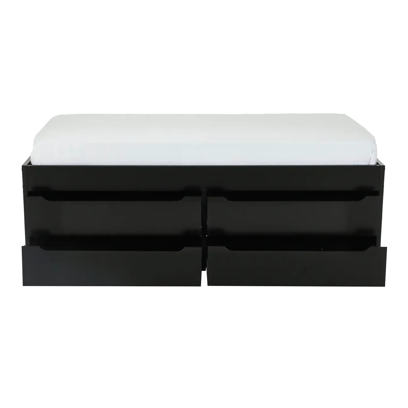 CAMA DE SOLTEIRO ALTA COM 4 GAVETAS 88 CM JOKER - PRETO - Foto 5