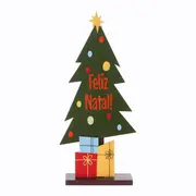 ADORNO DE MESA ÁRVORE 30 CM SANTA ROCKS - MUSGO/MULTICOR - Foto 1