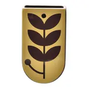 VASO DE PAREDE 16 CM BLOOMBELOT FOLHAS - AMARELO HANBAR/MARROM DE LEI - Foto 1