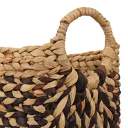 CESTO 23 CM X 36 CM X 32 CM AGUAPÉ - FIBRA NATURAL/PRETO - Foto 9