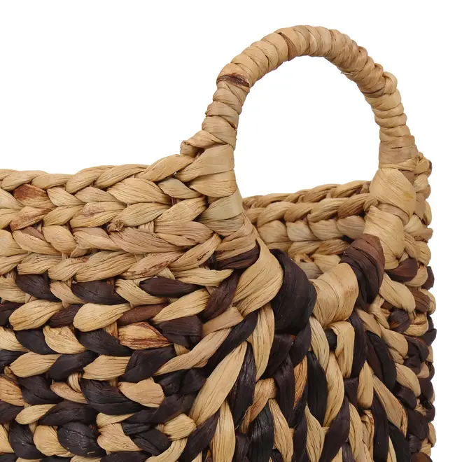 CESTO 23 CM X 36 CM X 32 CM AGUAPÉ - FIBRA NATURAL/PRETO - Foto 9