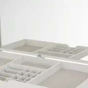 PENTEADEIRA COM ESPELHO 1,13 M X 55 CM REVEAL - BRANCO/PRATA - Foto 9