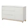 CÔMODA 3 GAVETAS/1 PORTA 1,36 M X 45 CM DULCE - BRANCO/NATURAL WASHED - Foto 2