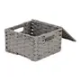 CESTO DOBRÁVEL 24 CM X 24 CM X 15 CM NID - CINZA PROVENCE - Foto 4