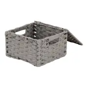 CESTO DOBRÁVEL 24 CM X 24 CM X 15 CM NID - CINZA PROVENCE - Foto 4