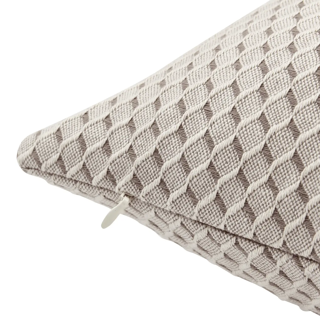 CAPA ALMOFADA 43 CM X 43 CM HÉRAULT - BEGE/CINZA - Foto 4