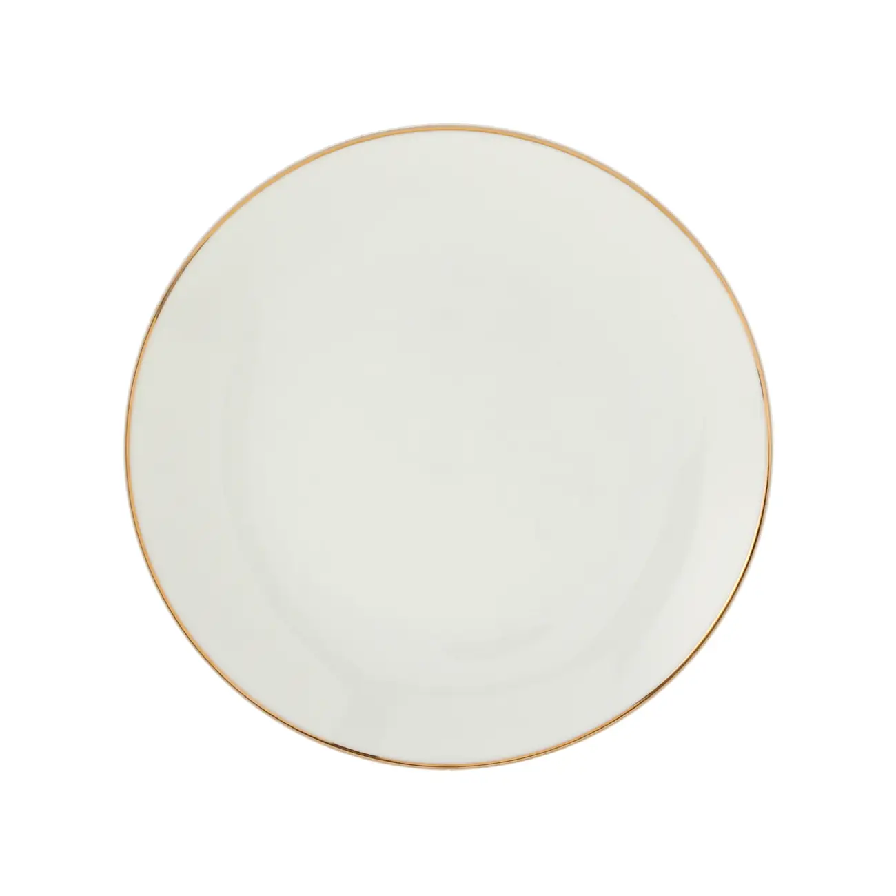 PRATO PARA SOBREMESA AURUM - BRANCO/OURO - Foto 1