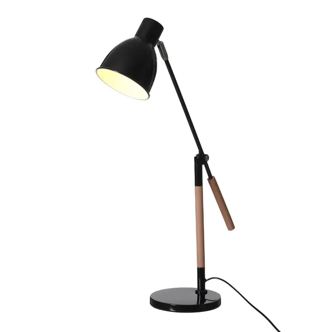 LUMINÁRIA DE MESA FRONT LIGHT - PRETO/FAIA - Foto 2