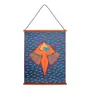 FLÂMULA 37 CM X 47 CM MULHER PÁSSARO - AZUL/MULTICOR - Foto 1