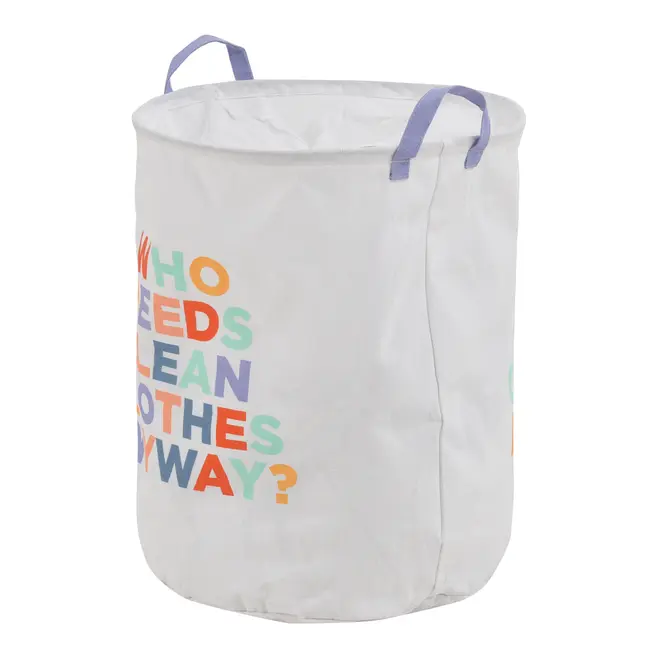 CESTO PARA ROUPAS WHO NEEDS CLEAN - BRANCO/CORES CALEIDOCOLOR - Foto 2