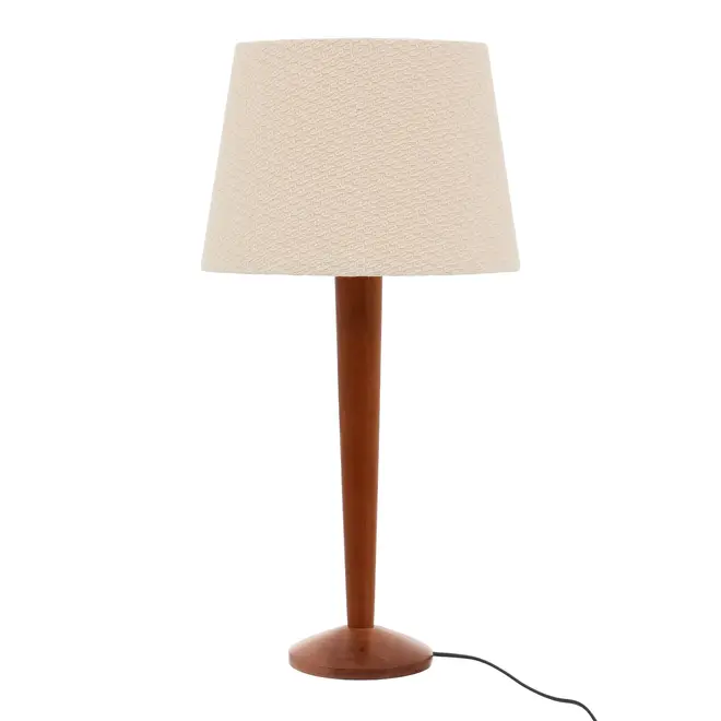 LUMINÁRIA DE MESA MOG C/CUP P CURVES - NOZES/NATURAL - Foto 2