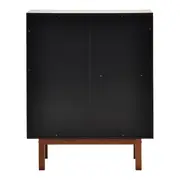BUFFET 2 PORTAS 80 CM X 40 CM POINT - PRETO/NOZES - Foto 9