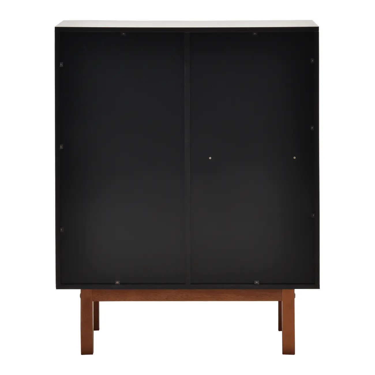 BUFFET 2 PORTAS 80 CM X 40 CM POINT - PRETO/NOZES - Foto 9