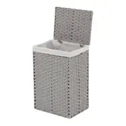 CESTO DOBRÁVEL 60 CM X 40 CM X 30 CM NID - CINZA PROVENCE/NATURAL - Foto 4