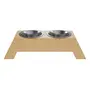 COMEDOURO BEBEDOURO M NOMMA - INOX/CARVALHO - Foto 6
