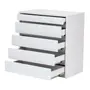 CÔMODA 5 GAVETAS 92 CM X 52 CM NIZE - BRANCO - Foto 4