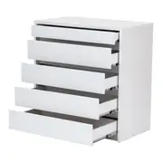 CÔMODA 5 GAVETAS 92 CM X 52 CM NIZE - BRANCO - Foto 4