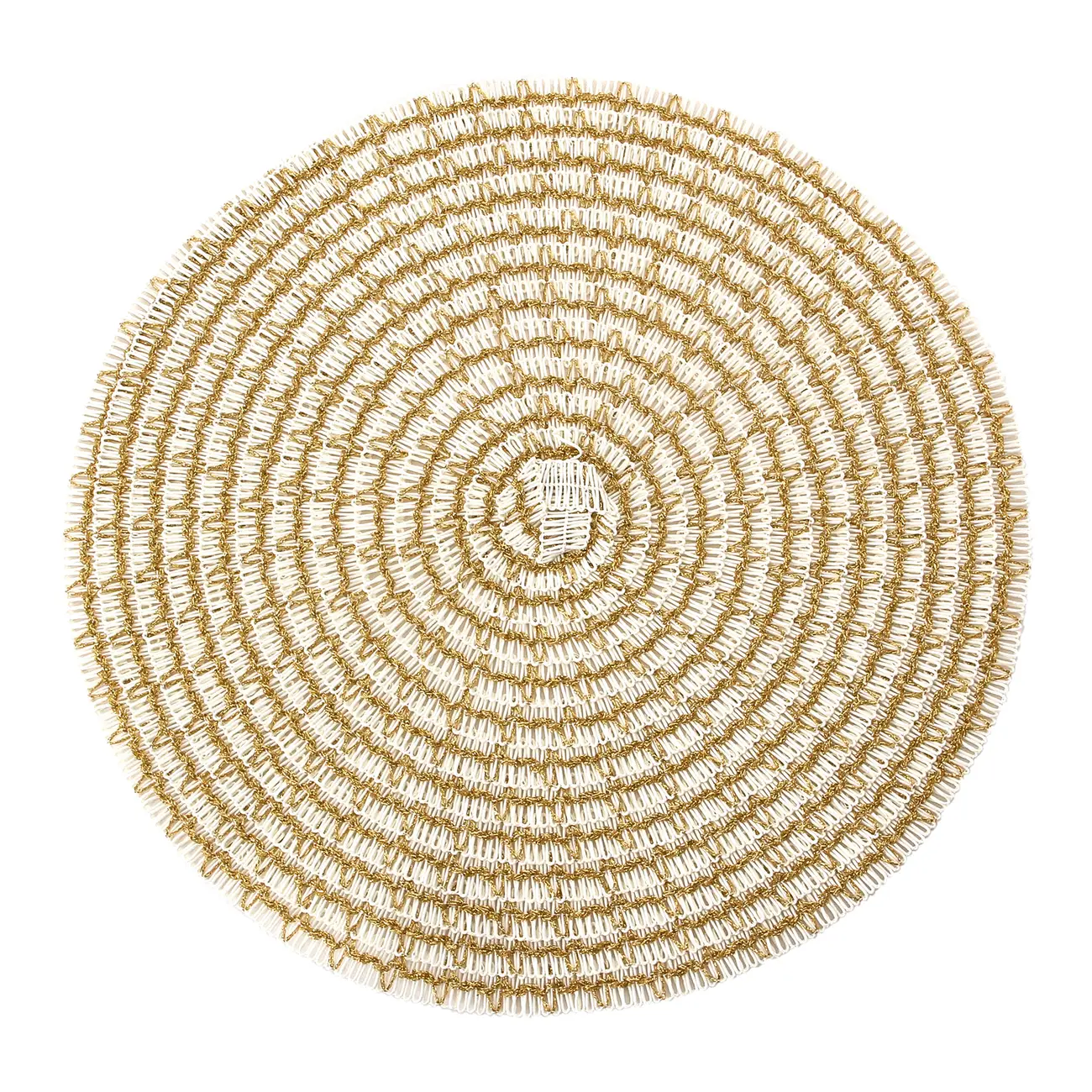 LUGAR AMERICANO 38 CM GLAMOROUS - BRANCO/DOURADO - Foto 1