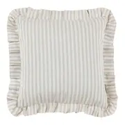 ALMOFADA 50 CM X 50 CM VOLANTS - NATURAL/GRIS BRULÉ - Foto 1