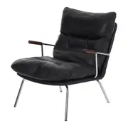 POLTRONA GOOGIE - CROMADO/PRETO - Foto 2