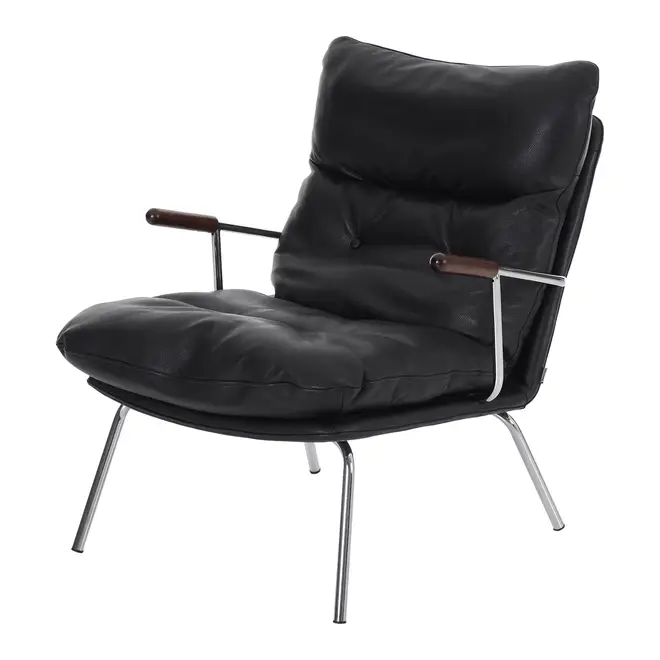 POLTRONA GOOGIE - CROMADO/PRETO - Foto 2