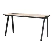 MESA 1,50 M X 60 CM COM CAIXA PARA CONECTIVIDADE ALETA - KONKRET/OAK TAMMI - Foto 2