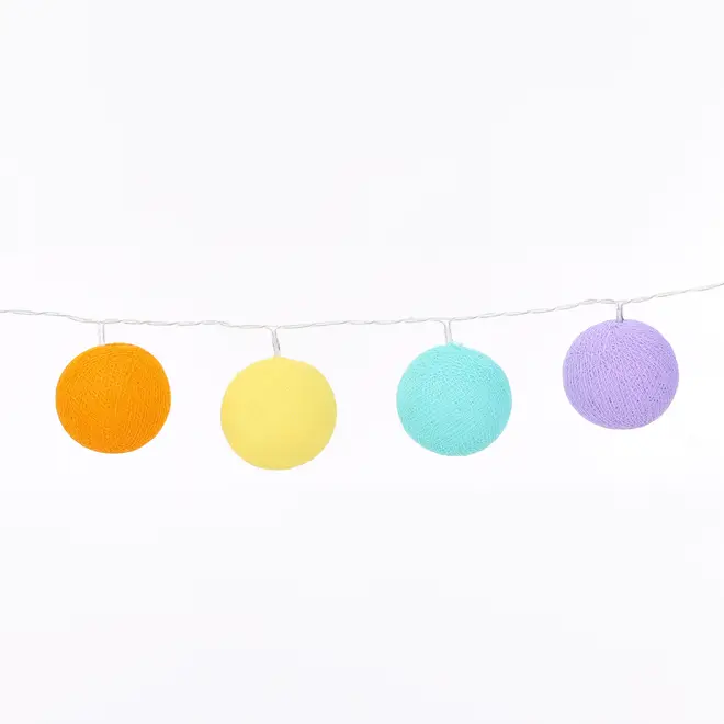CORDÃO LUMINOSO 20 LEDS 127V ESFERA - MULTICOR - Foto 2