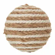 BOLA DECORATIVA 9 CM MELINDI - FIBRA CLARA/FIBRA CASTANHA - Foto 1