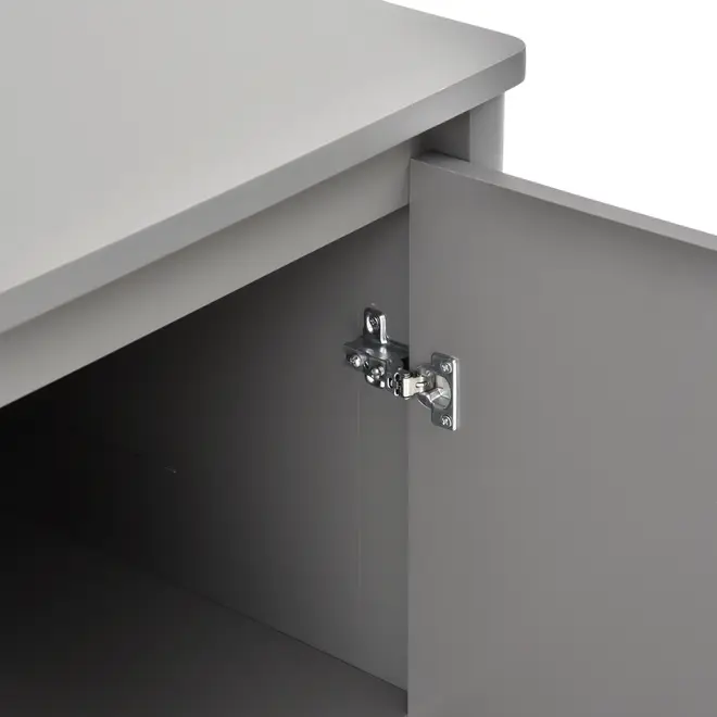 CÔMODA 4 GAVETAS/1 PORTA 1,22 M X 50 CM MON DIEU - GRIS BRULÉ - Foto 10