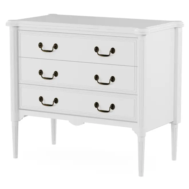 CÔMODA 3 GAVETAS 90 CM X 50 CM REGENCE - BRANCO PROVENCE - Foto 2
