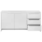 BUFFET 2 PORTAS/3 GAVETAS 1,60 M X 46 CM INDOOR - BRANCO/BRANCO - Foto 9