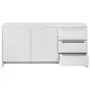 BUFFET 2 PORTAS/3 GAVETAS 1,60 M X 46 CM INDOOR - BRANCO/BRANCO - Foto 9