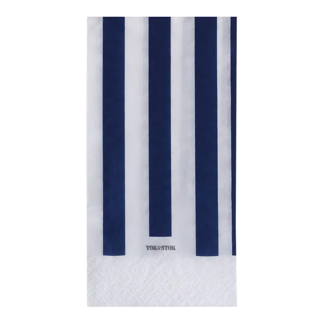 GUARDANAPO 39 CM X 39 CM C/20 BLUESTRIPE - BRANCO/AZUL ESCURO - Foto 4