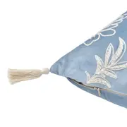 CAPA PARA ALMOFADA 45 CM X 45 CM CHAMPS DE FLEURS - BLEU CENDRÉ/NATURAL - Foto 5