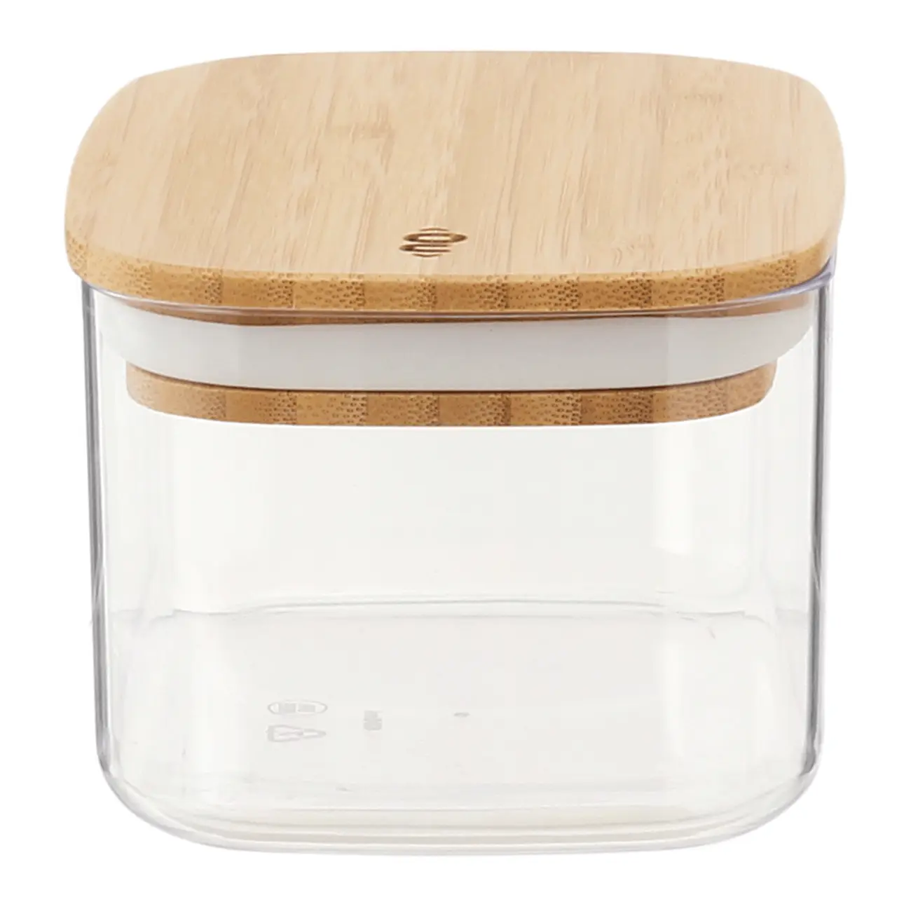POTE HERMÉTICO 650 ML BAMBUCCI - INCOLOR/BAMBU - Foto 3