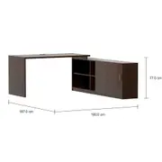 MESA COM BALCÃO 1 PORTA DE CORRER 1,80 M X 1,87 M BOSS - TABACO/TABACO - Foto 11