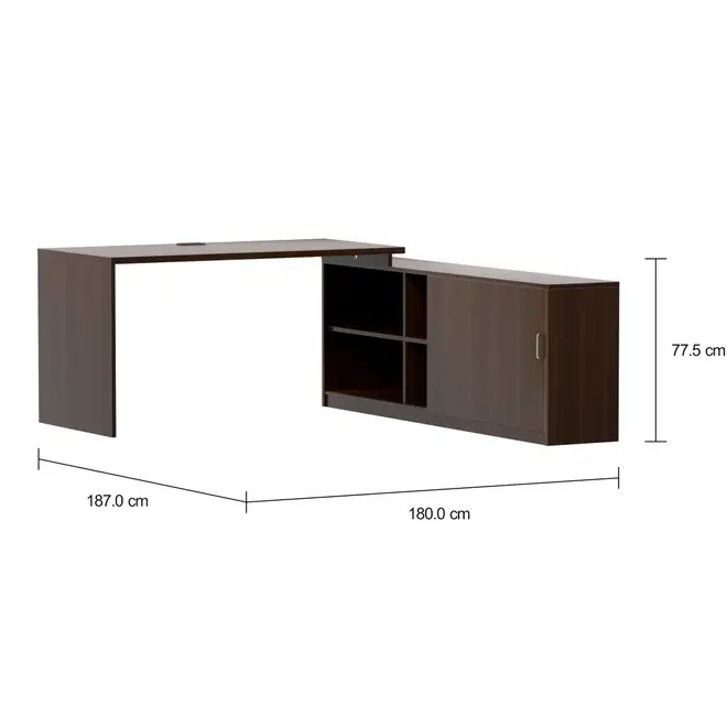 MESA COM BALCÃO 1 PORTA DE CORRER 1,80 M X 1,87 M BOSS - TABACO/TABACO - Foto 11