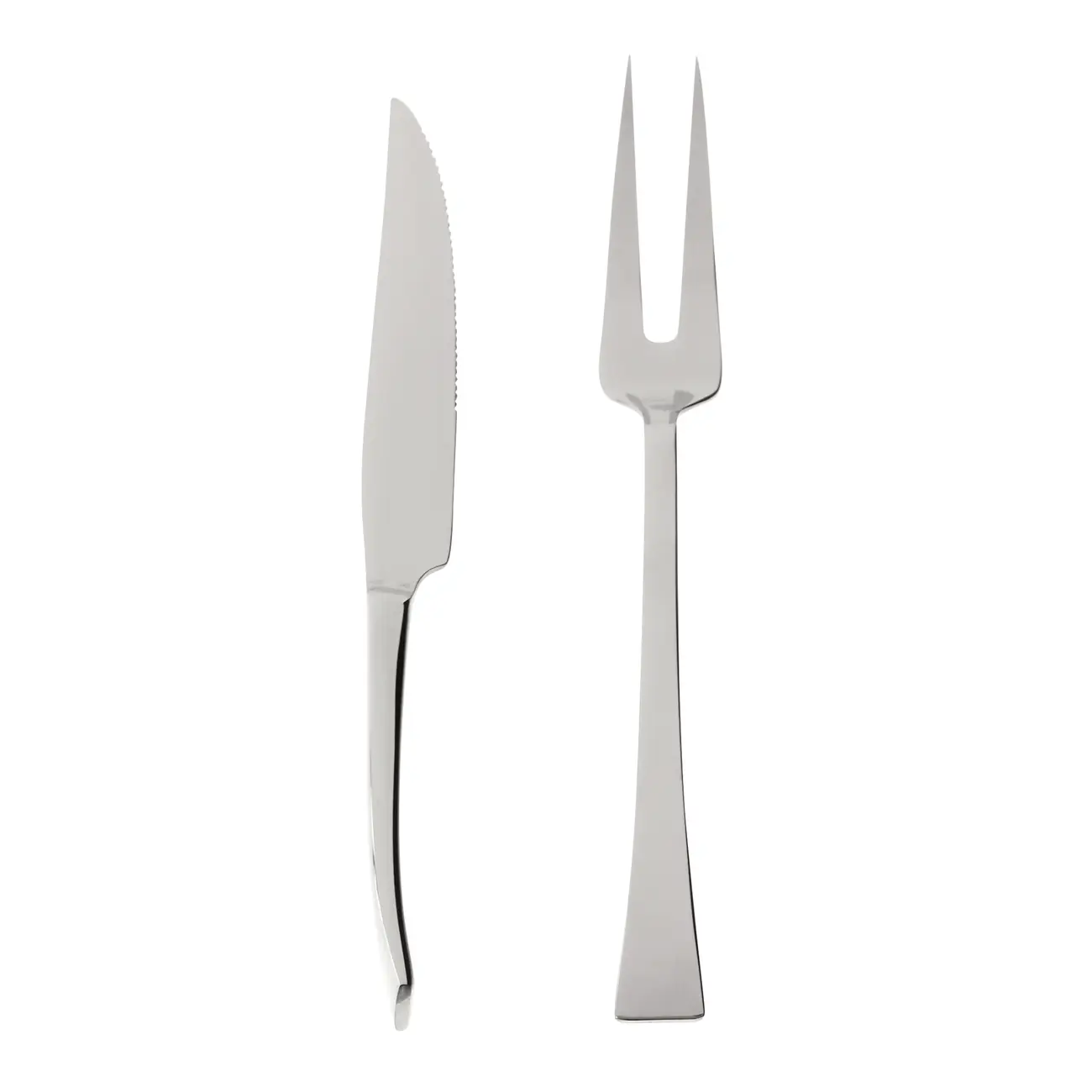 FACA E GARFO PARA ASSADOS COM 2 PEÇAS BERNA - INOX - Foto 1