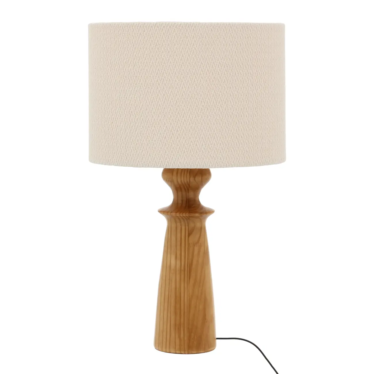 LUMINÁRIA DE MESA BILBOQUÊ C/CUP CHEVRON - AMÊNDOA/NATURAL - Foto 2