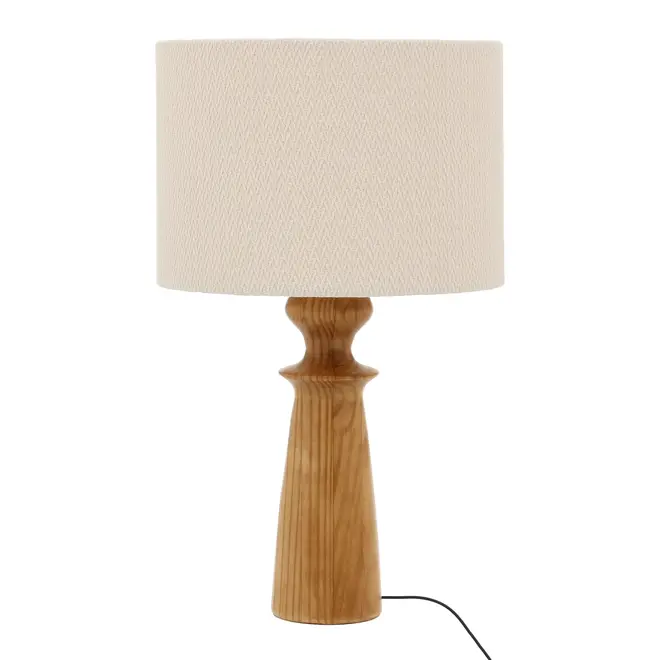 LUMINÁRIA DE MESA BILBOQUÊ C/CUP CHEVRON - AMÊNDOA/NATURAL - Foto 2